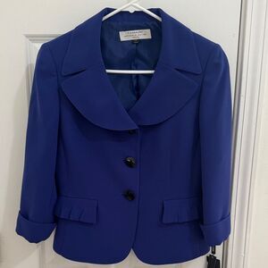 Tahari Women's Royal Blue Suit Jacket Size 4 Petite NWT
